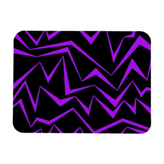 Abstract, vet, levendig geometrisch zigzagpatroon magneet (Horizontaal)