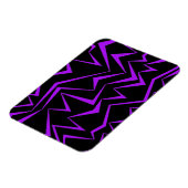 Abstract, vet, levendig geometrisch zigzagpatroon magneet (Linkerzijde)