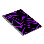 Abstract, vet, levendig geometrisch zigzagpatroon notitieboek (Rechterzijde)
