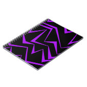 Abstract, vet, levendig geometrisch zigzagpatroon notitieboek (Linkerzijde)