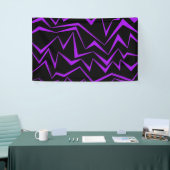 Abstract, vet, levendig geometrisch zigzagpatroon spandoek (Beurs)