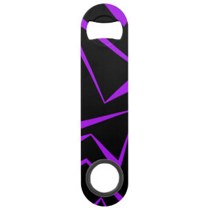 Abstract, vet, levendig geometrisch zigzagpatroon speed flessenopener