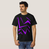 Abstract, vet, levendig geometrisch zigzagpatroon t-shirt (Voorkant volledig)