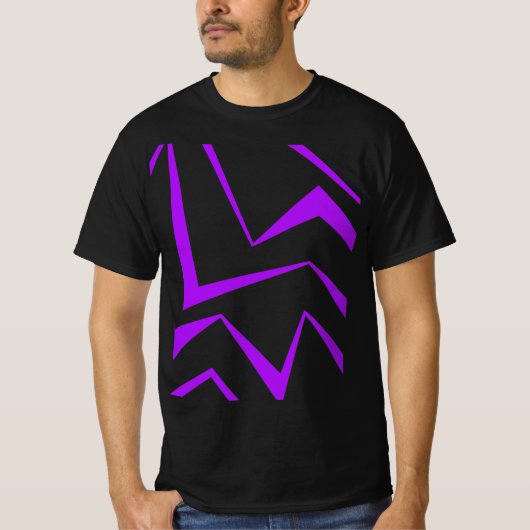 Abstract, vet, levendig geometrisch zigzagpatroon t-shirt (Voorkant)