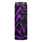 Abstract, vet, levendig geometrisch zigzagpatroon thermosbeker (Achterkant)