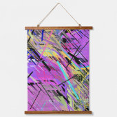 Abstract Vibrant 80s Poster Hangend Wandkleed (Voorkant)