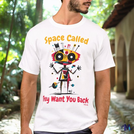 Abstract Vibrant Alien Graphic T-shirt