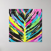 Abstract vibrant multicolor tropisch leder canvas afdruk (Voorkant)
