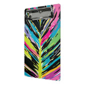 Abstract vibrant multicolor tropisch leder mini klembord (Angled2)