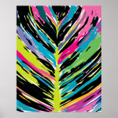 Abstract vibrant multicolor tropisch leder poster (Voorkant)