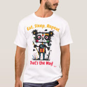 Abstract Vibrant Panda Graphic T-shirt (Voorkant)