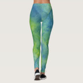 Abstract Vibrant Pattern Psychedelic Color Burst Leggings (Achterkant)