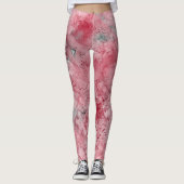 Abstract Vibrant Pattern Psychedelic Color Burst Leggings (Voorkant)