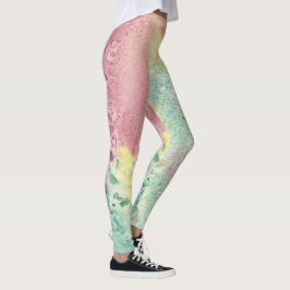 Abstract Vibrant Pattern Psychedelic Color Burst Leggings