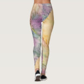Abstract Vibrant Pattern Psychedelic Color Burst Leggings (Achterkant)