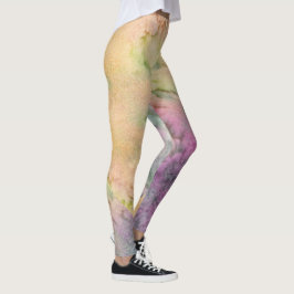 Abstract Vibrant Pattern Psychedelic Color Burst Leggings