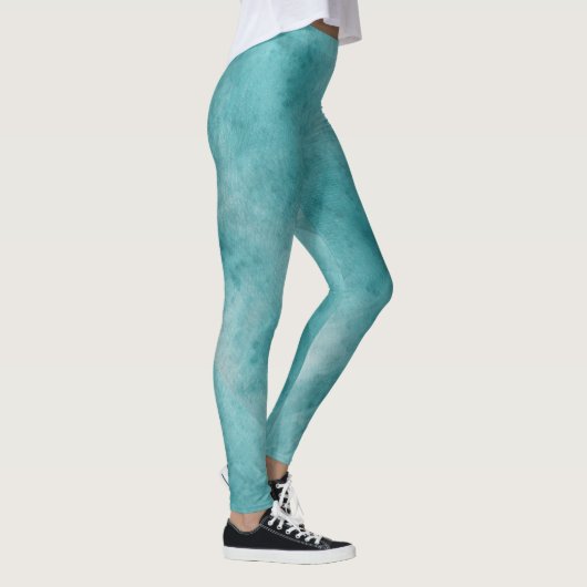 Abstract Vibrant Pattern Psychedelic Color Burst Leggings (Rechts)