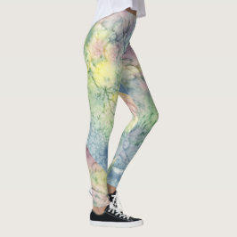 Abstract Vibrant Pattern Psychedelic Color Burst Leggings