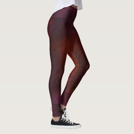 Abstract Vibrant Pattern Psychedelic Color Burst Leggings (Rechts)