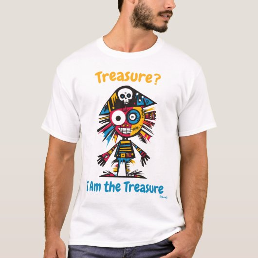 Abstract Vibrant Pirate Treasure T-shirt (Voorkant)