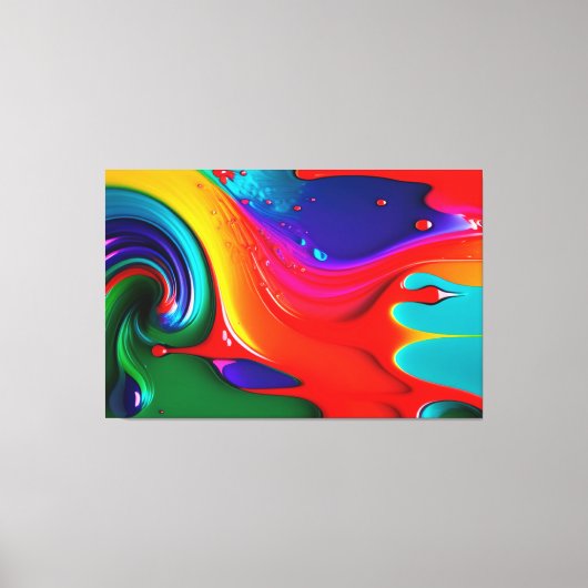 Abstract vibrant schilderkunstschilderwerk afdrukk canvas afdruk (Voorkant)