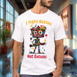 Abstract Vibrant Soldier Motivatie T-shirt