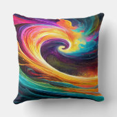 Abstract Vibrant Wave Throw Pillow Kussen (Achterkant)