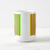 Abstract Vier Foto Collage Sjabloon Stripes Koffiemok (Center)