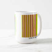 Abstract Vier Foto Collage Sjabloon Stripes Koffiemok (Voorkant rechts)