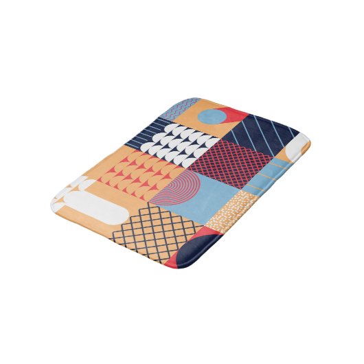 Abstract vierkant kunstwerk: geometrisch ontwerp. badmat (Gekanteld)