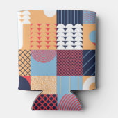 Abstract vierkant kunstwerk: geometrisch ontwerp. blikjeskoeler (Achterkant)