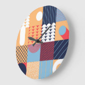 Abstract vierkant kunstwerk: geometrisch ontwerp. grote klok (Hoek)