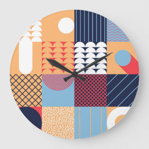 Abstract vierkant kunstwerk: geometrisch ontwerp. grote klok