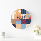 Abstract vierkant kunstwerk: geometrisch ontwerp. grote klok (Huis)