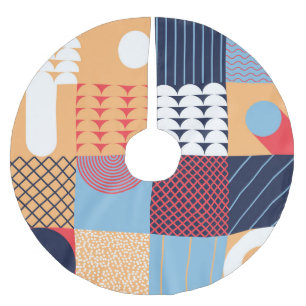 Abstract vierkant kunstwerk: geometrisch ontwerp. kerstboom rok