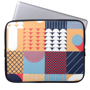 Abstract vierkant kunstwerk: geometrisch ontwerp. laptop sleeve