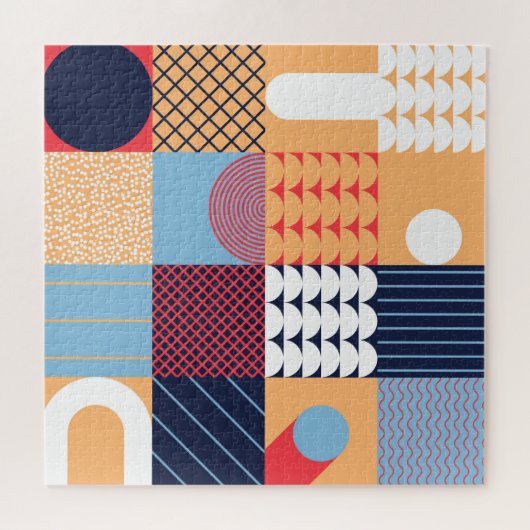 Abstract vierkant kunstwerk: geometrisch ontwerp. legpuzzel (Horizontaal)