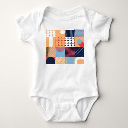 Abstract vierkant kunstwerk: geometrisch ontwerp. romper (Voorkant)