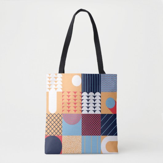 Abstract vierkant kunstwerk: geometrisch ontwerp. tote bag (Voorkant)