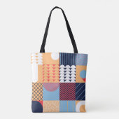 Abstract vierkant kunstwerk: geometrisch ontwerp. tote bag (Achterkant)