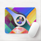 Abstract vierkant Mousepad Muismat (Met muis)