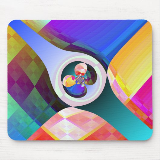 Abstract vierkant Mousepad Muismat (Voorkant)