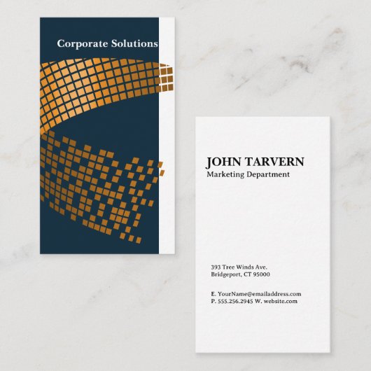 Abstract Vierkant Patroon | Bedrijfsleven Visitekaartje (Voorkant / Achterkant)