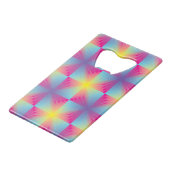 Abstract vierkant vectormozaïek creditkaart flessenopener (Voorkant Gekanteld)