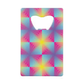 Abstract vierkant vectormozaïek creditkaart flessenopener (Achterkant)