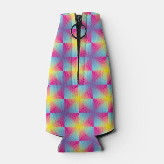 Abstract vierkant vectormozaïek flesjeskoeler (Achterkant)