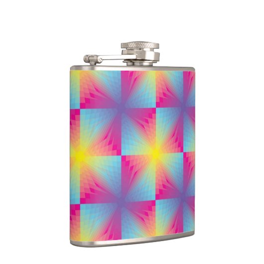 Abstract vierkant vectormozaïek heupfles (Rechts)