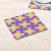 Abstract vierkant vectormozaïek kartonnen onderzetters (Schuin)