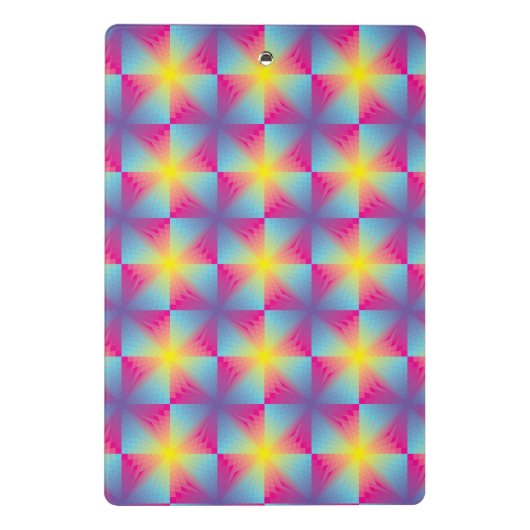 Abstract vierkant vectormozaïek mini klembord (Achterkant)