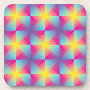 Abstract vierkant vectormozaïek onderzetter